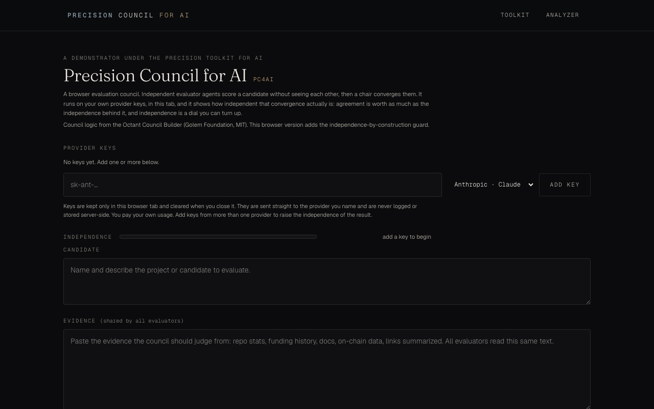 Precision Council for AI